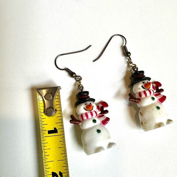 Snowman earrings - Picture 7 of 8